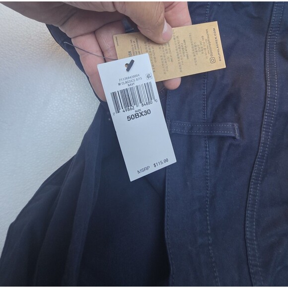 New Polo Ralph Lauren Performance Golf Tailored Fit Twill Pants $115 50BX30 Navy - Picture 9 of 9